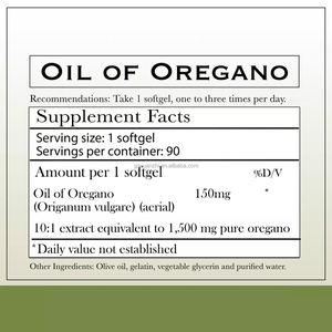 Minyak <span class=keywords><strong>Oregano</strong></span> enkapsulasi Label pribadi 90 kapsul Softgel dukungan pencernaan minyak liar <span class=keywords><strong>Oregano</strong></span> 1500 suplemen kesehatan - Product Image 5