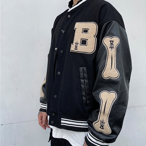 Gran oferta, abrigo de uniforme de béisbol para hombre, chaqueta de otoño, ropa de calle, chándal informal, abrigos para hombre, chaqueta universitaria con logotipo personalizado Vintage