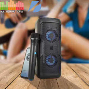 Altavoz Portátil Karaoke KTS-2222 con Luces de Colores, Doble Subwoofer de 3 Pulgadas, Altavoz para Fiestas con Bluetooth, USB, TF, FM, MP3 y Micrófonos Inalámbricos - Product Image 1