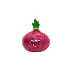 Vêtements à manches courtes chaussures sac accessoires bibelots dessin animé fruits légumes Badge sourire petit oignon <span class=keywords><strong>broche</strong></span> - Product Image 5
