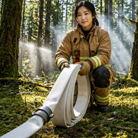 Tuyau d'incendie haute résistance avec raccords, tuyau d'hydrant durable pour systèmes de lutte contre l'incendie