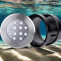 Éclairage de fond de piscine en acier inoxydable RGB coloré, lumière LED subaquatique AC/DC pour piscine, éclairage de piscine tendance RC-SS180