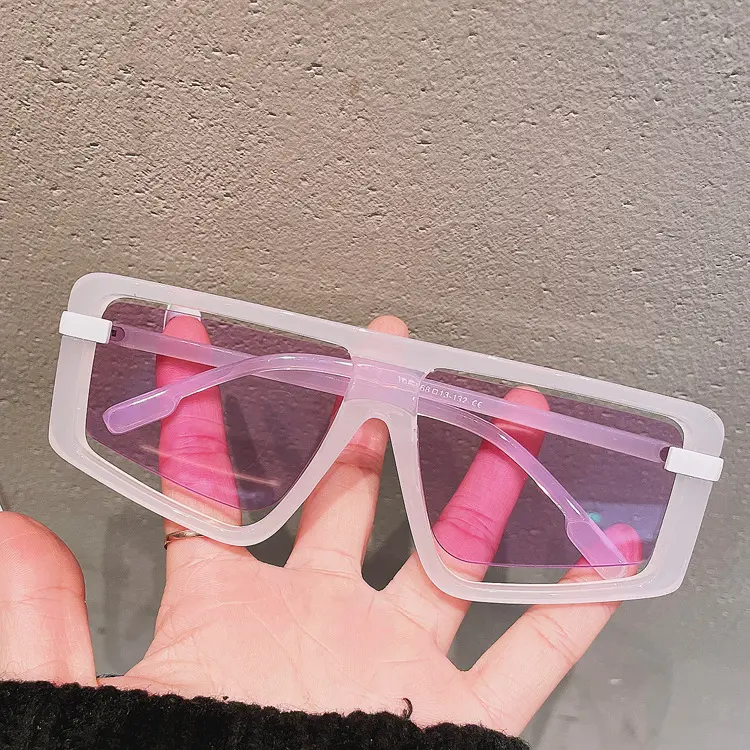 Stylish kẹo màu phụ nữ Shades PC khung Đảng Sun Glasses Sunglasses 2022 nữ retro hip hop Shades Hồng