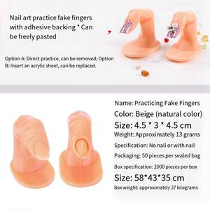 Lukisan dapat diganti, ujung kuku palsu profesional Model tangan realistis - Product Image 6