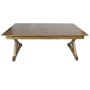 <strong>Rustic</strong> Wooden <strong>Farmhouse</strong> <strong>Table</strong> Folding <strong>Dining</strong> <strong>Table</strong> for Wedding - Product Image 2