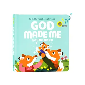 बच्चों के लिए कस्टम मुद्रित ऑडियो बोर्ड बुक हार्डकवर म्यूजिक साउंड बुक ऑडियो सुविधाओं के साथ अनुकूलन योग्य बच्चों की पुस्तक