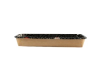 Boîte carrée en papier kraft brun Sakura SM7-1105 de qualité supérieure à prix d'usine, plateau à sushi robuste pour plats à emporter