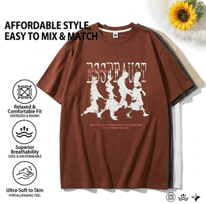 เสื้อยืดลายกราฟิกสไตล์เรโทร  สต็อกล็อต  แบบยูนิเซ็กซ์ พิมพ์ลายที่อก ผ้าคอตตอนเนื้อหนา  ฟรีไซส์ ผลิตในจีน มีสินค้าจำนวนมาก - Product Image 5