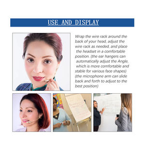 Microphone de casque pour conférence et performance scénique, microphone à condensateur invisible monté sur la tête pour système <span class=keywords><strong>sans</strong></span> <span class=keywords><strong>fil</strong></span> Bodypack - Product Image 5