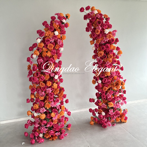 EG-WD194 Mädchen Geburtstags feier Blumen bogen Blumen Hintergrund Broken Flower Arch Hintergrund Horn Arch Für Party Home Hochzeit - Product Image 2
