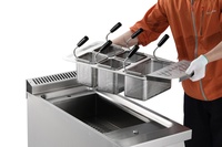 Équipement de restauration commerciale, série 750, cuiseur à pâtes électrique à grande capacité 35L, à cuve simple ou double, avec base en armoire