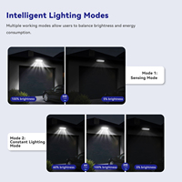 Lampe LED solaire 3CCT IP65 TRI-PROOF avec batterie LFP et détecteur de mouvement, conçue pour l'entrepôt (jour et nuit)