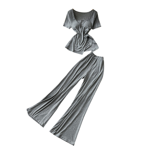 Ensemble élégant 2 pièces pour <span class=keywords><strong>femme</strong></span> : haut bandage et pantalon tricoté – Vente en gros - Product Image 5