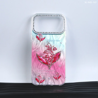 Coque de téléphone portable antichoc en TPU de luxe pour femmes, motif floral et diamant, personnalisable, plusieurs options de couleurs, pour iPhone 17 16 Pro Max