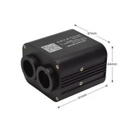 Kit d'éclairage de toit universel pour voiture 20W RGBW à double port DC12V, effet ciel étoilé, contrôle musical, application intelligente, fibre optique scintillante