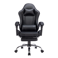 Chaise de jeu personnalisée promotionnelle d'usine, chaise d'ordinateur en cuir PU à dossier haut pour salle d'étudiant