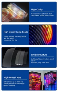 Pantalla LED Flexible de Película Suave, Autoadhesiva, Transparente, Pantallas LED Flexibles Transparentes para Ventanas de Vidrio y Paredes - Product Image 3