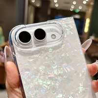 Nouvelle coque de téléphone de luxe à texture nacrée pour iPhone 18 Duo, protection intégrale pliable avec bracelet et chaîne de poignet anti-chute
