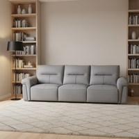 Italienisches Ledersofa Modernes Couch-Wohnzimmersofa Leder Hochlehner Komfortables Wohndekor Echtes Ledersofa-Set Möbel