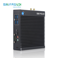 Double Nic Quad Core In-tel Celeron N3150 Support 4K Triple affichage 2 * HD-MI 1 * VGA Win10 Linux mini pc industriel sans ventilateur