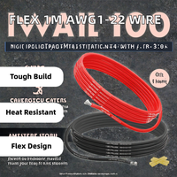 VERIBEST Cable Electrónico Flexible de Silicona de 1 Metro, 22AWG, Cobre Estañado, 600V 200, para Calefacción y Motores de Aviones