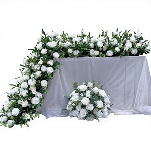 ฉากหลังดอกไม้ผ้าไหมสีขาวสำหรับตกแต่งงานอีสเตอร์ คริสต์มาส และฮาโลวีน ของ Promise Wholesale - ขนาดปรับแต่งได้ - Product Image 1