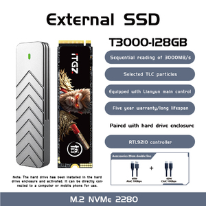 Rihao เคส SSD แบบพกพาสำหรับ M.2 NVMe, ปลั๊ก & เล่น USB-C อเนกประสงค์3.2สำหรับ Mac Windows <span class=keywords><strong>iPhone</strong></span> (1TB 2TB 4TB) - Product Image 2