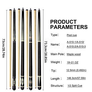 Queue de <span class=keywords><strong>billard</strong></span> à motif de cartes de poker, 12,5 mm devant, 73 arrière, 73,3/19,2 OZ, en érable - Product Image 3