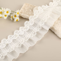 Dentelle de Venise brodée florale hydrosoluble en mousseline, coton et polyester, personnalisée OEM pour robes et jupes de cérémonie
