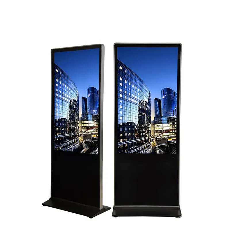 Custom Indoor 43Inch Lcd All-In-One Pc Touchscreen Vloerstandaard Reclame Display Digitale Bewegwijzering