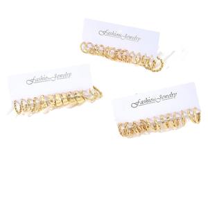 Boucles d'oreilles Huggie plaquées or, bijoux fantaisie, ensemble de 2,5 cm, tendance pour femme, en alliage de zinc, collection 2024 - Product Image 5