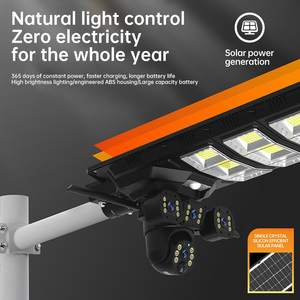 Wistino bên ngoài 20000 mAh năng lượng mặt trời Powered an ninh máy ảnh phát hiện chuyển động năng lượng mặt trời ánh sáng đường phố với CCTV <span class=keywords><strong>Camera</strong></span> 4 gam - Product Image 3