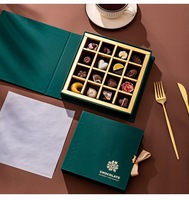 Venta al por mayor de lujo hecho a mano imán caja de Chocolate impresión personalizada imán de cartón rígido San Valentín dulces fechas Cajas de Regalo