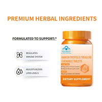 Comprimés à croquer de Propolis 50mg, Riches en Flavonoïdes, Complément Nutritionnel Antioxydant, OEM ISO9001 HACCP, Vente en Gros