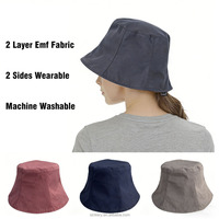 Topi Bucket Fisherman Anti Radiasi Sinyal 5G, Pelindung EMF, Serat Logam