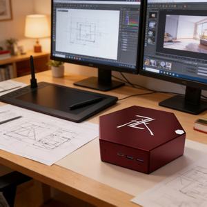 Mini PC Rojo Vino, Soporte Gráfico, Pantalla 4K <span class=keywords><strong>para</strong></span> Estudio de Ilustración y Diseño de Pintura Digital Ligera - Product Image 3