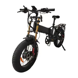 20 pollici new pieghevole e bike fat wheel full suspension bicicletta elettrica muslimah batteria al litio fat tire pieghevole e bike