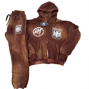 Conjunto de Sudadera con Capucha Dont Stay Frvr para Hombre, Estampado Verde, Estilo Urbano, Algodón French Terry, Ropa de Otoño - Product Image 5