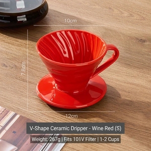 Ceramic Pour Over Coffee <strong>Dripper</strong> <strong>V60</strong> Style Reusable Filter Cone for Drip Coffee Maker Home Office Gift - Product Image 3