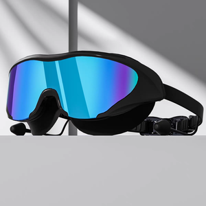 2026 <b>large</b> <b>frame</b> wide view Swimming Glasses integrated earplugs Anti-Fog Swimming Goggles For Adult - Product Image 4