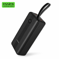 Batería Externa de 30000mAh con Carga Rápida de 22.5W, PD, QC 3.0, SCP, VOOC, AFC, Pantalla LED Digital y Correa