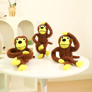 2025 Hot Bán sang trọng khỉ con chó Đồ chơi nhai & squeak âm thanh cắn kháng Câu Đố tương tác đồ chơi Carton Đóng Gói số lượng lớn bán buôn - Product Image 4