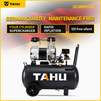 Compresseur d'air silencieux sans huile industriel portable TAHU avec pompe, capacité 50L, 1440 tr/min, 1500W, 2HP, 220V, modèle TH-1550