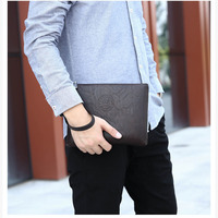 Tas Amplop Kasual Pria, Tas Tangan Kulit PU Lembut, Tas Pria, Tas Ponsel, Dompet Kapasitas Besar
