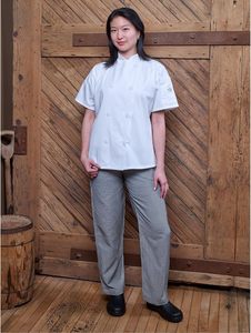 Personalizzare <span class=keywords><strong>pantaloni</strong></span> Cargo da uomo nero bianco pied de poule uniforme da <span class=keywords><strong>donna</strong></span> stampati <span class=keywords><strong>pantaloni</strong></span> larghi a 6 tasche produttore - Product Image 6