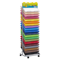 Expositor de Suelo Metálico con 20 Ranuras para Papel de Scrapbooking, para Papel A3 o A4