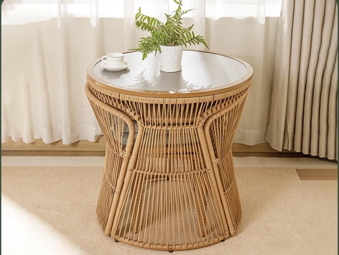 Alice [rock gray round table * 1 leisure chair * 2]]