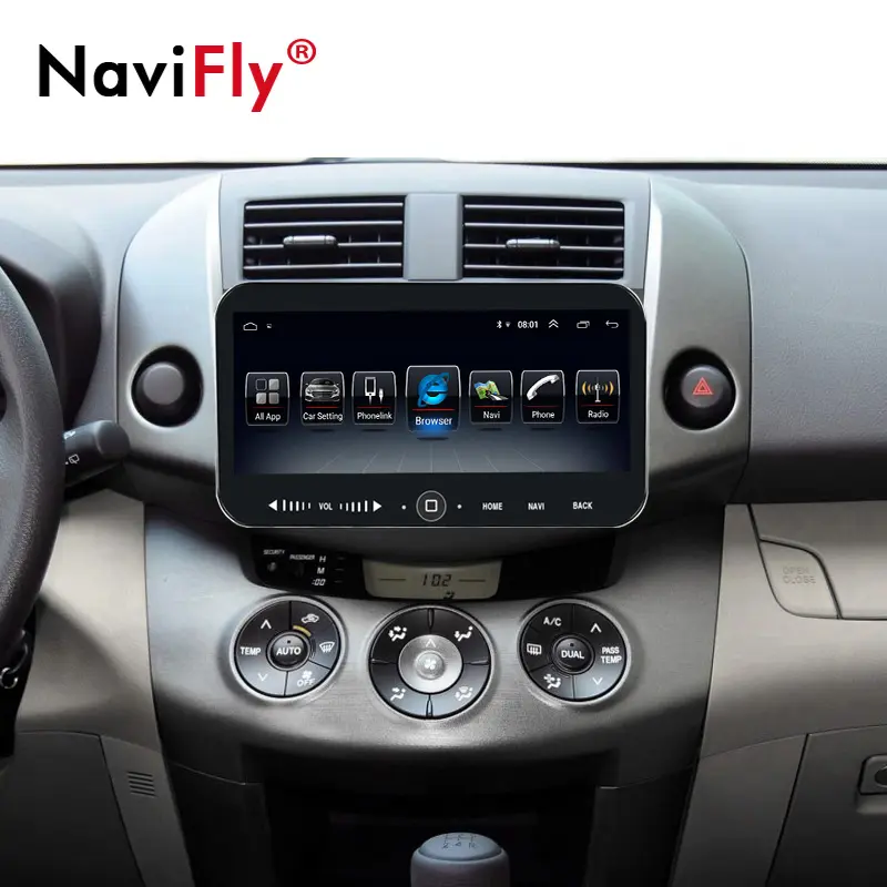 NaviFly 2.5D IPS 스크린 X100 Android9.1 자동차 멀티미디어 플레이어 도요타 RAV4 2012-2016 자동차 라디오 gps 네비게이션 BT FM