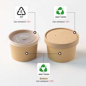 Chất lượng cao 8oz 16oz 32oz Kraft súp ly có nắp đậy dùng một lần món tráng miệng bát cho Ice súp và bánh pudding - Product Image 4