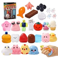 Nouveauté 2026 : Boîte Mystère 30 Pièces – Assortiment Surprise de Jouets Anti-Stress Squishy et Fidget en Forme d'Animaux, Chocolat et Fraise
